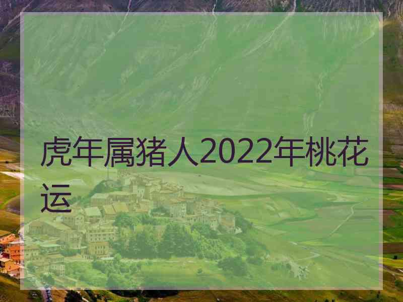 虎年属猪人2022年桃花运