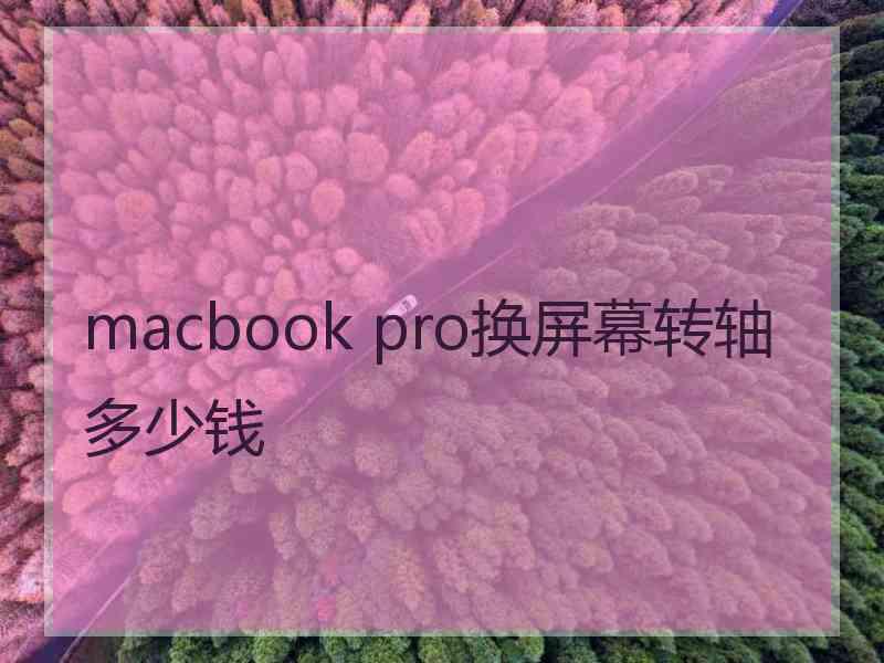 macbook pro换屏幕转轴多少钱