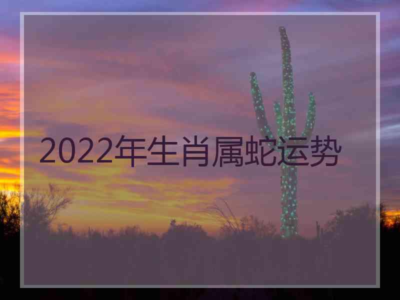 2022年生肖属蛇运势