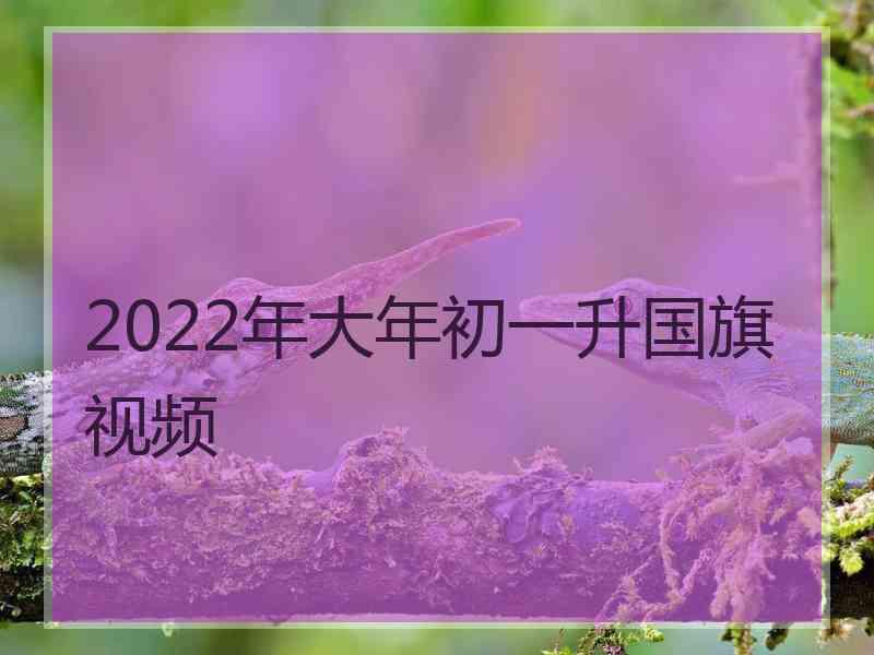 2022年大年初一升国旗视频