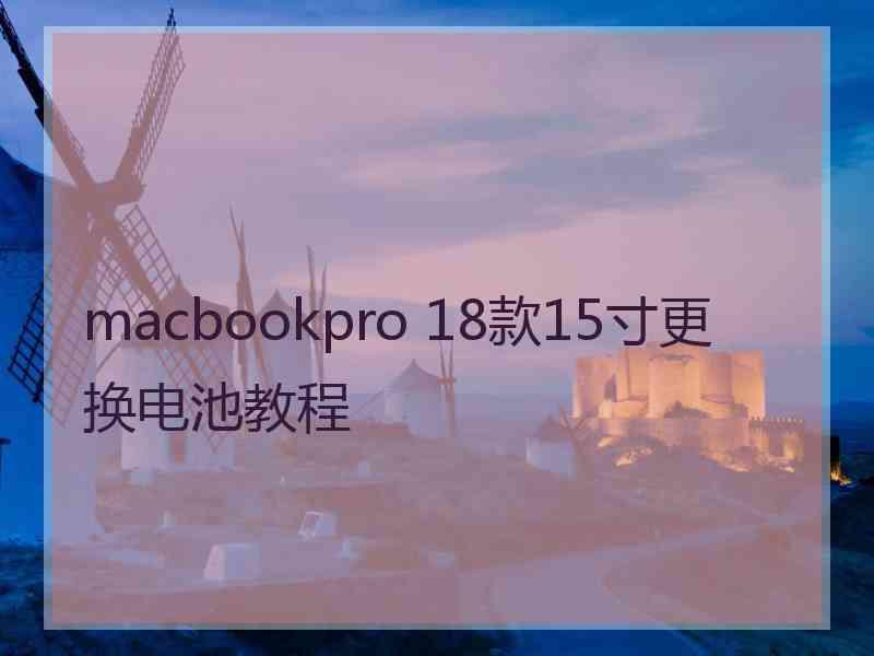 macbookpro 18款15寸更换电池教程