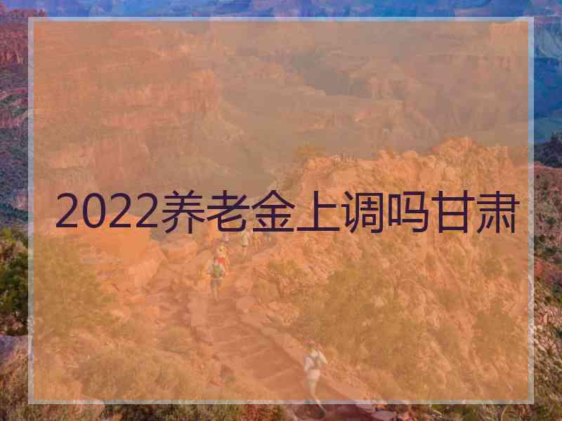 2022养老金上调吗甘肃