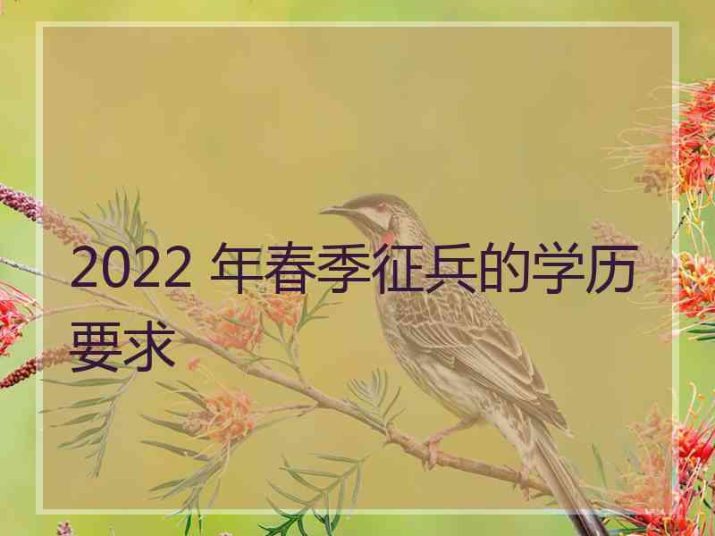 2022 年春季征兵的学历要求