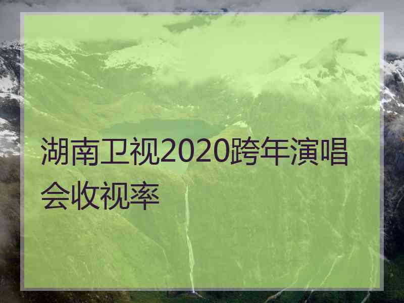 湖南卫视2020跨年演唱会收视率