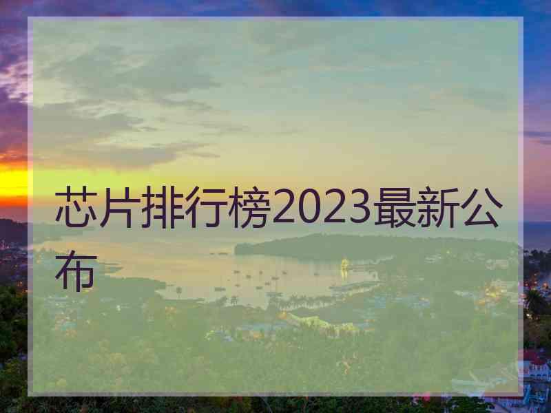 芯片排行榜2023最新公布