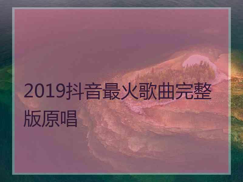 2019抖音最火歌曲完整版原唱