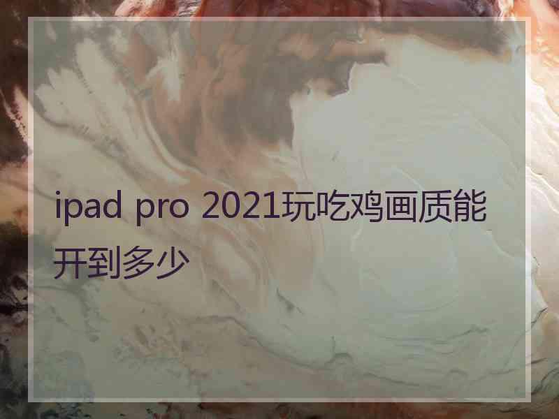 ipad pro 2021玩吃鸡画质能开到多少