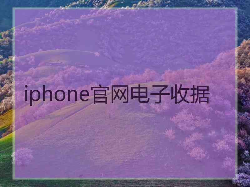 iphone官网电子收据