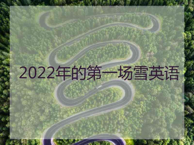 2022年的第一场雪英语