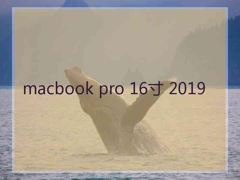 macbook pro 16寸 2019