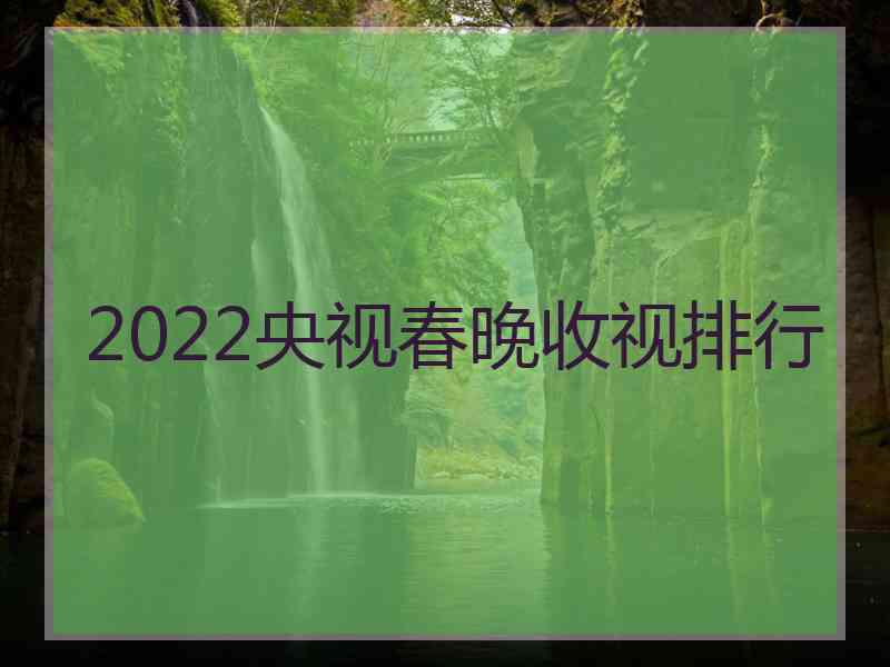 2022央视春晚收视排行