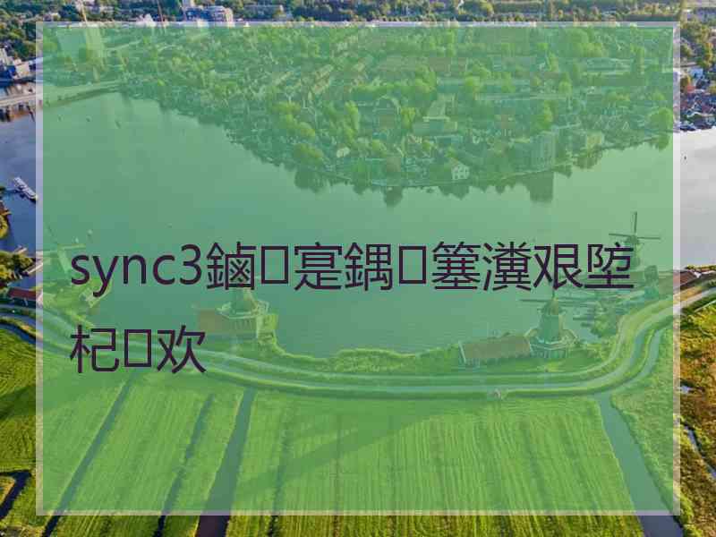 sync3鏀寔鍝簺瀵艰埅杞欢