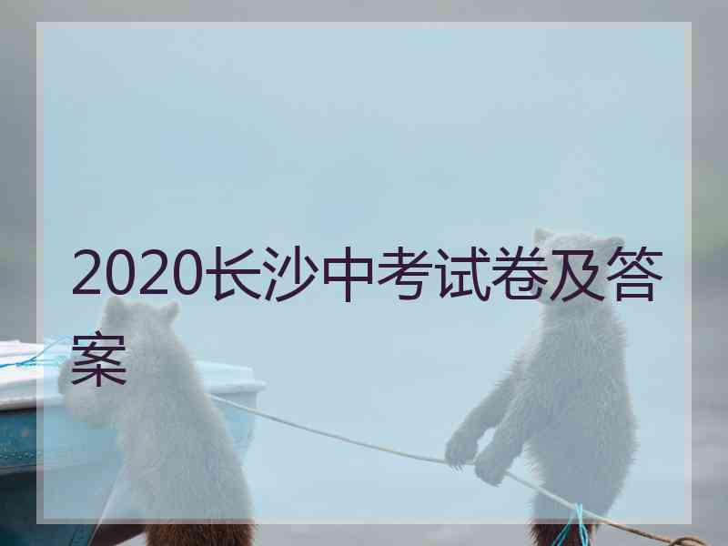 2020长沙中考试卷及答案