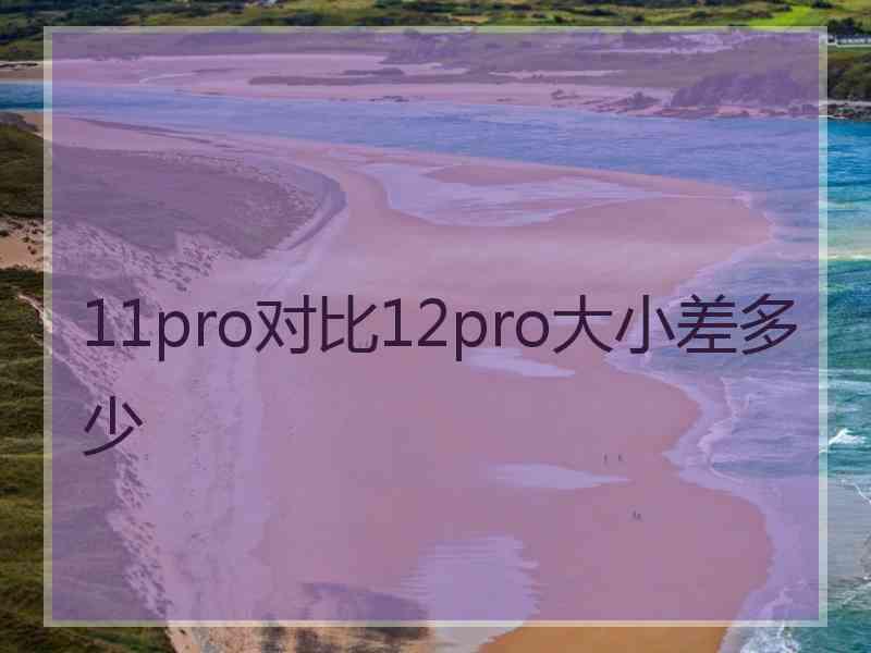 11pro对比12pro大小差多少