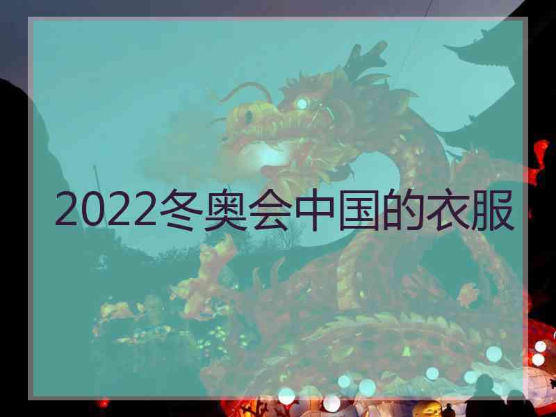 2022冬奥会中国的衣服