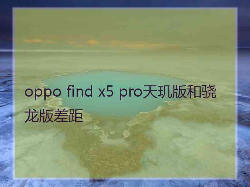 oppo find x5 pro天玑版和骁龙版差距