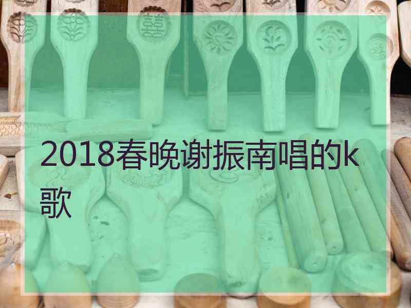 2018春晚谢振南唱的k歌