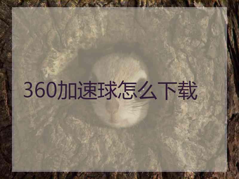 360加速球怎么下载