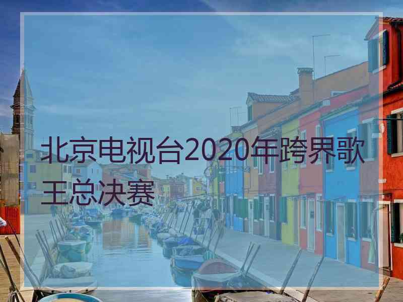 北京电视台2020年跨界歌王总决赛