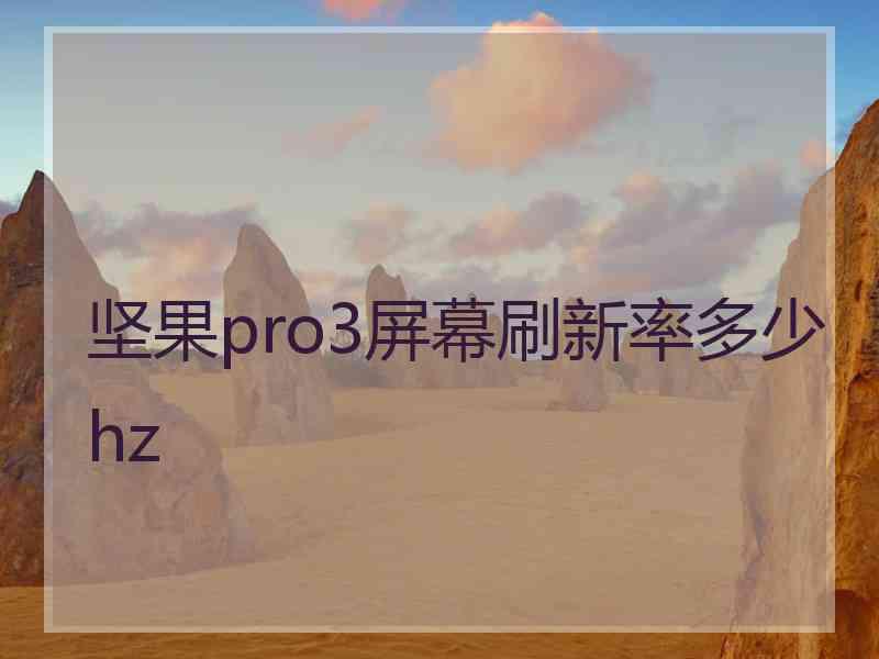 坚果pro3屏幕刷新率多少hz