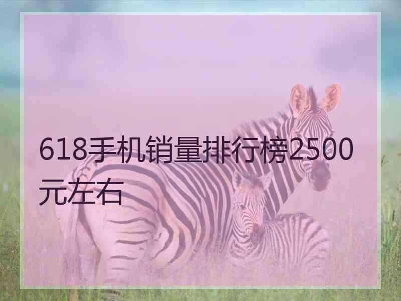 618手机销量排行榜2500元左右