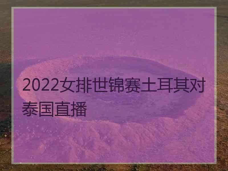 2022女排世锦赛土耳其对泰国直播