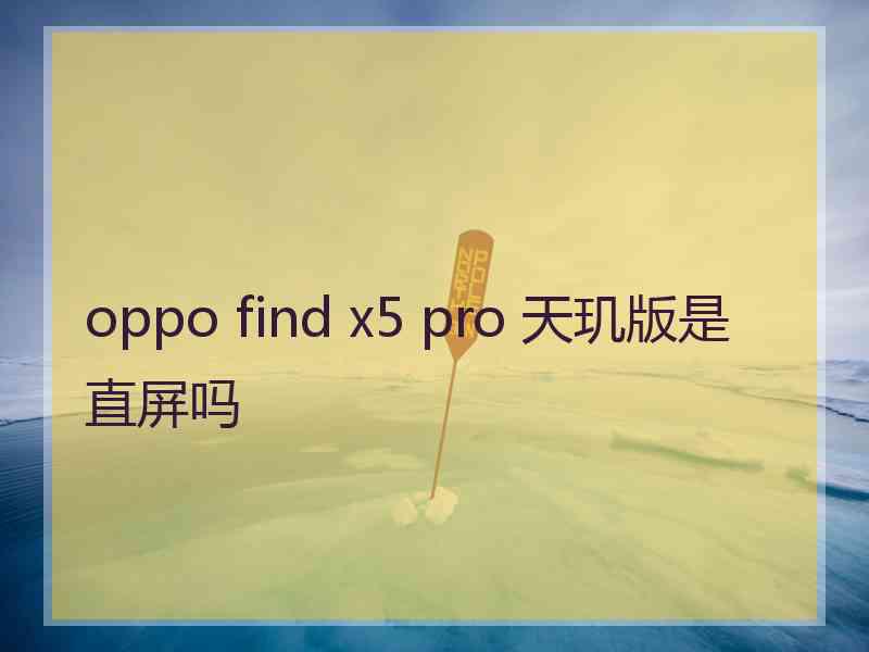 oppo find x5 pro 天玑版是直屏吗