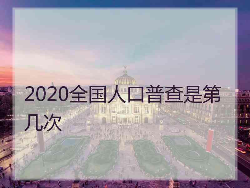 2020全国人口普查是第几次