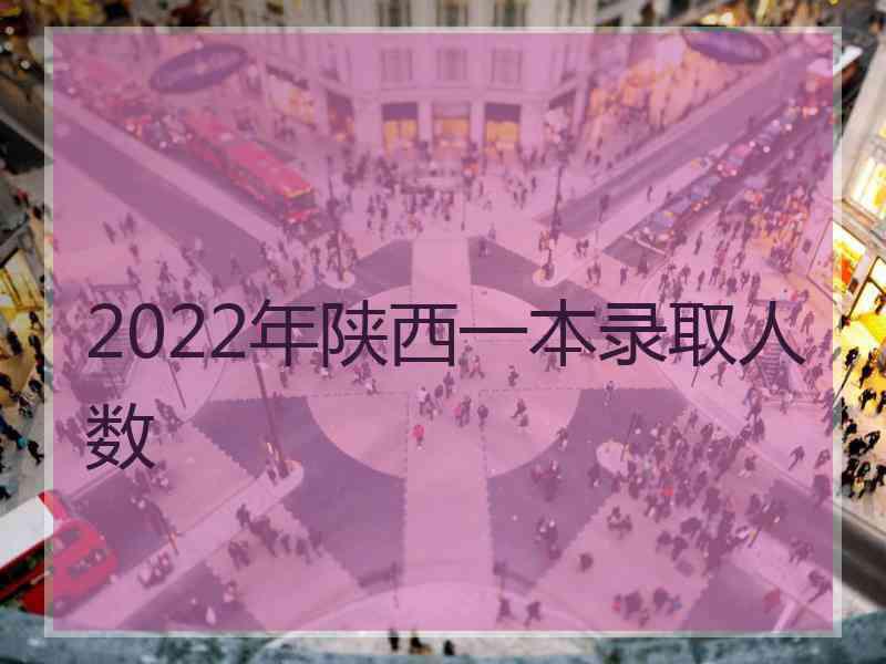 2022年陕西一本录取人数