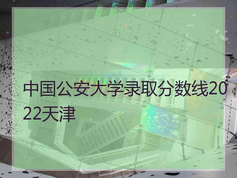 中国公安大学录取分数线2022天津