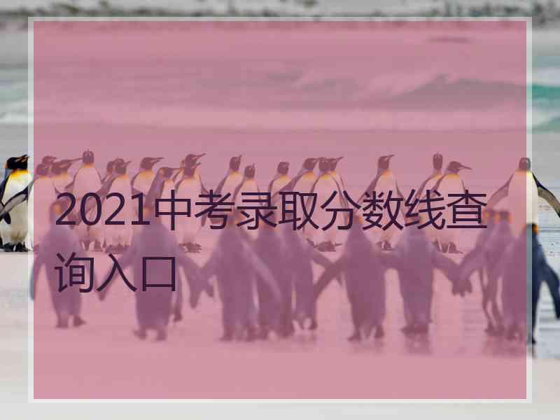 2021中考录取分数线查询入口