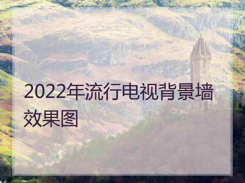 2022年流行电视背景墙效果图