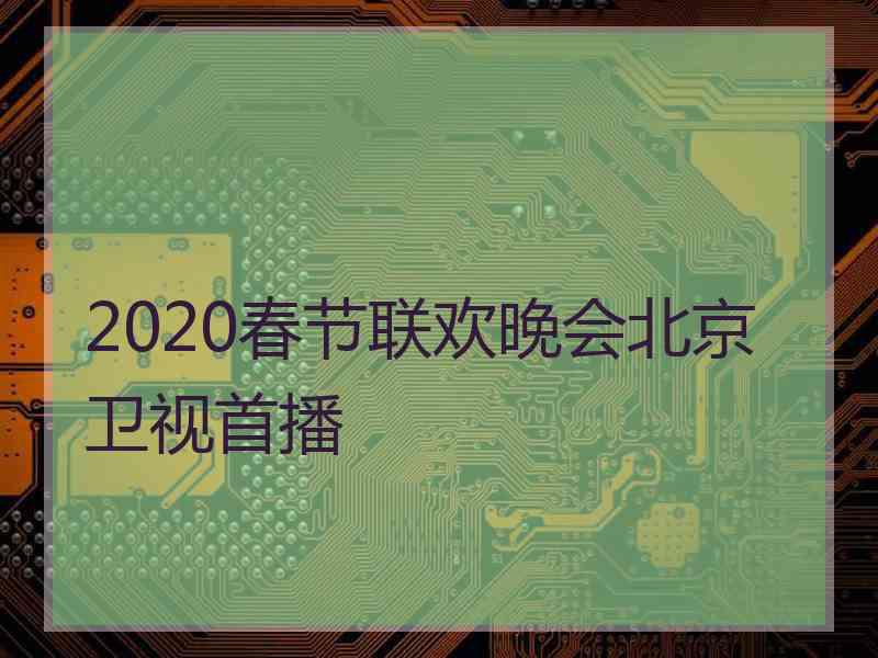 2020春节联欢晚会北京卫视首播