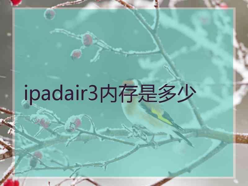 ipadair3内存是多少