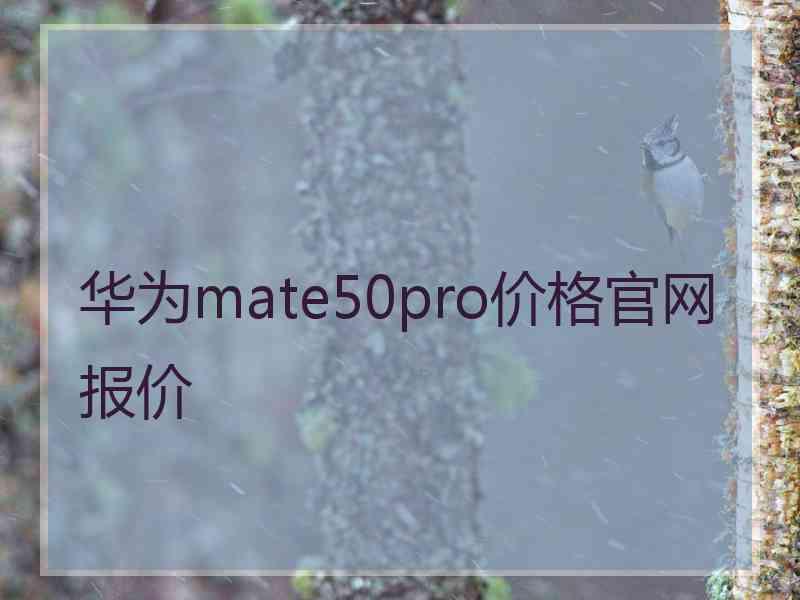 华为mate50pro价格官网报价