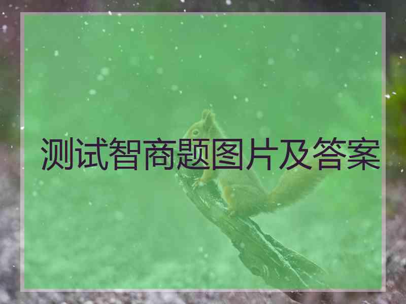 测试智商题图片及答案