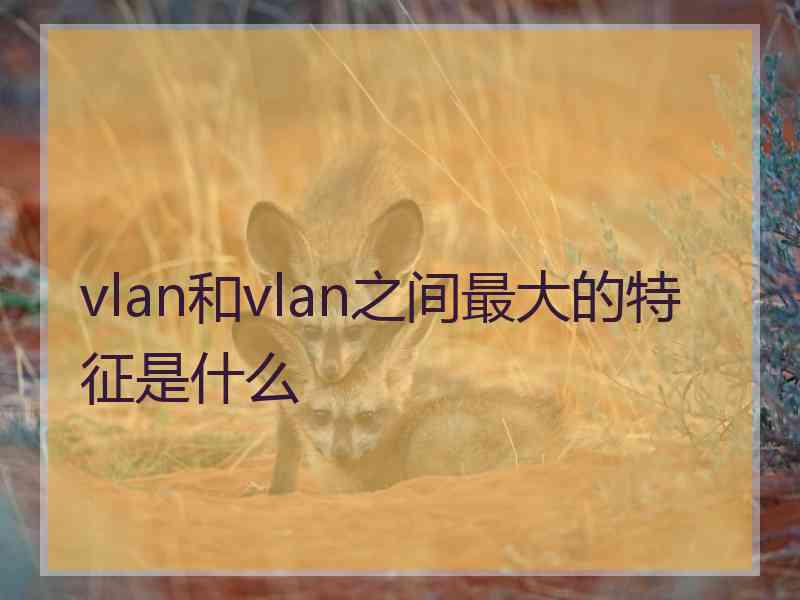 vlan和vlan之间最大的特征是什么