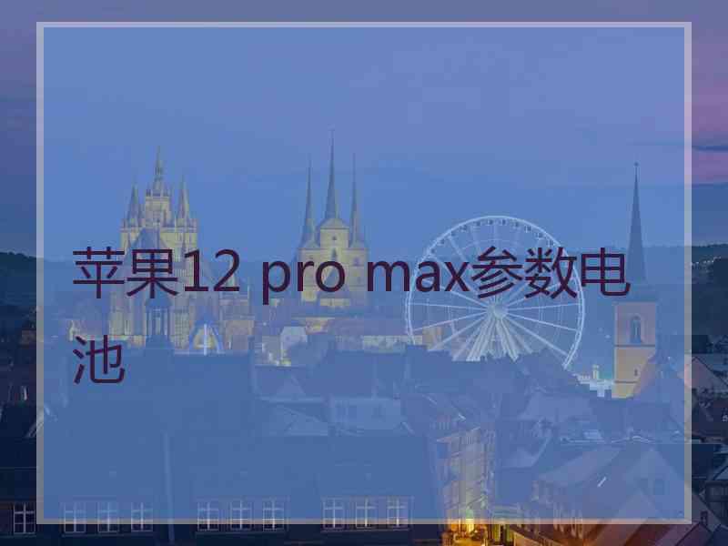 苹果12 pro max参数电池