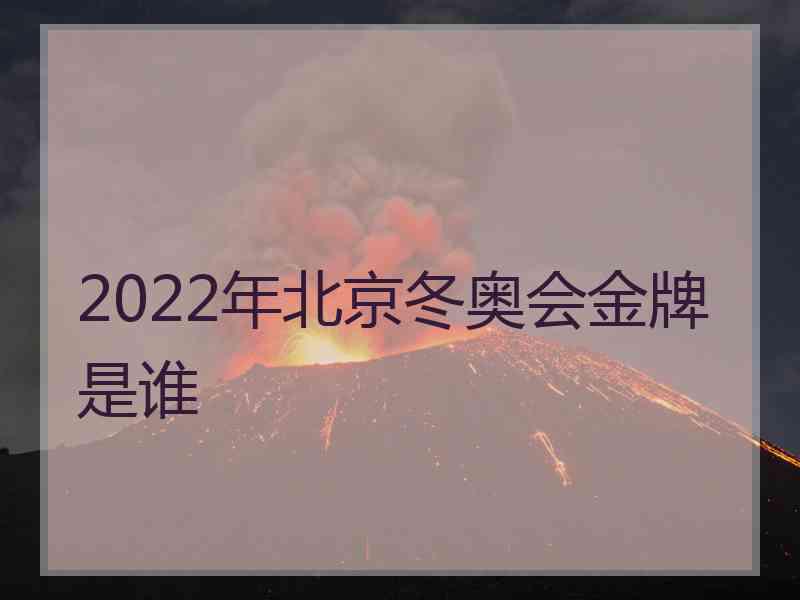 2022年北京冬奥会金牌是谁