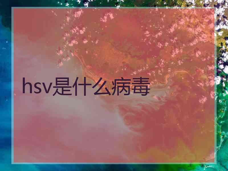 hsv是什么病毒