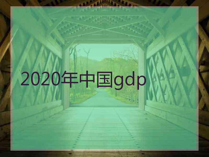 2020年中国gdp