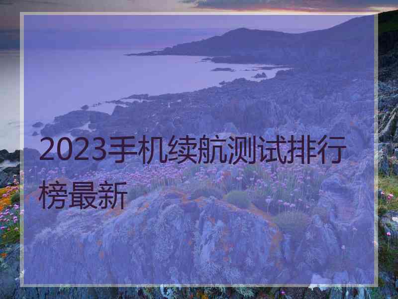 2023手机续航测试排行榜最新