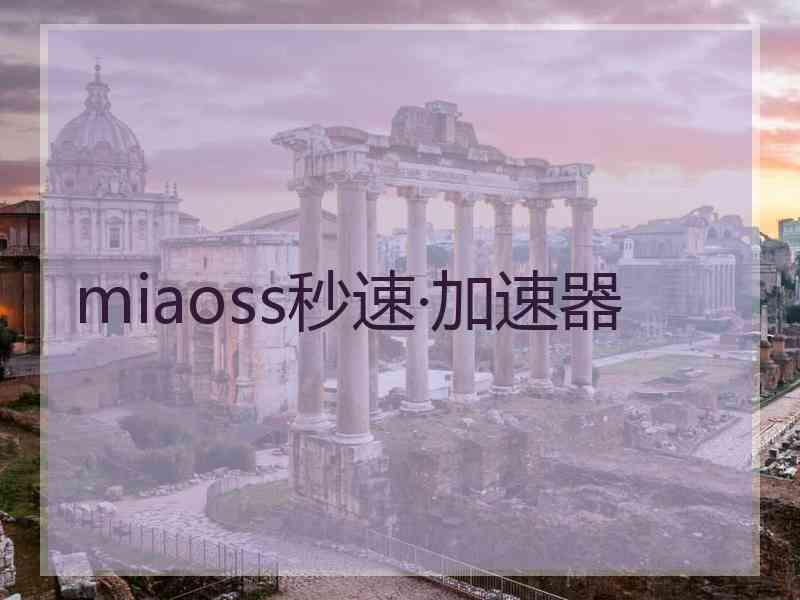 miaoss秒速·加速器