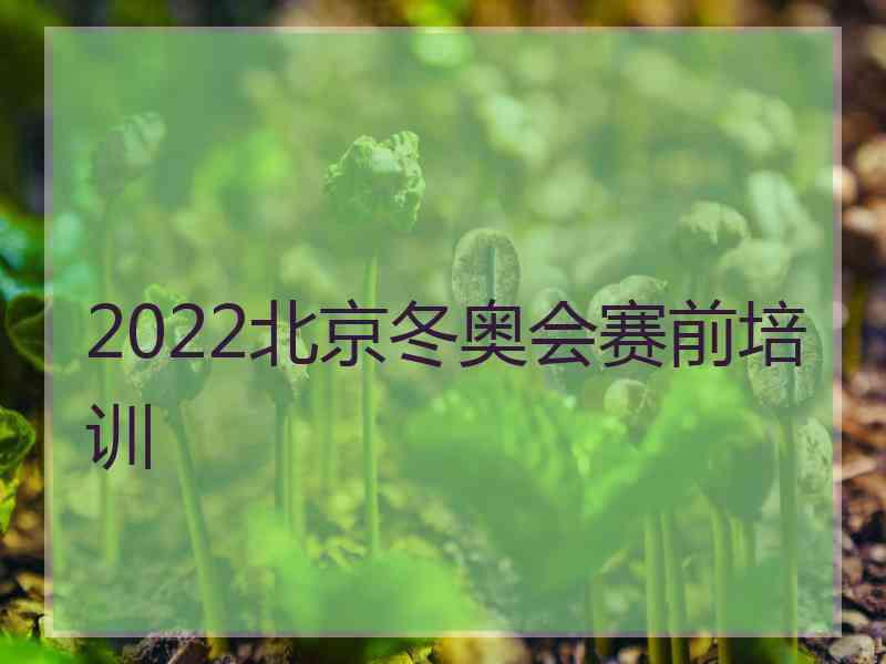 2022北京冬奥会赛前培训