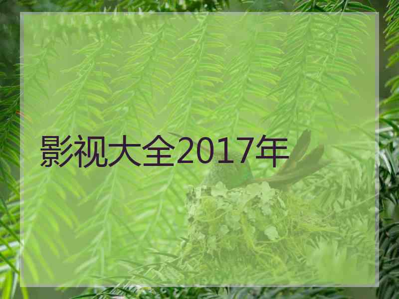 影视大全2017年