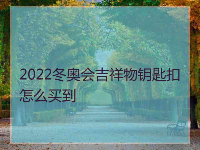 2022冬奥会吉祥物钥匙扣怎么买到