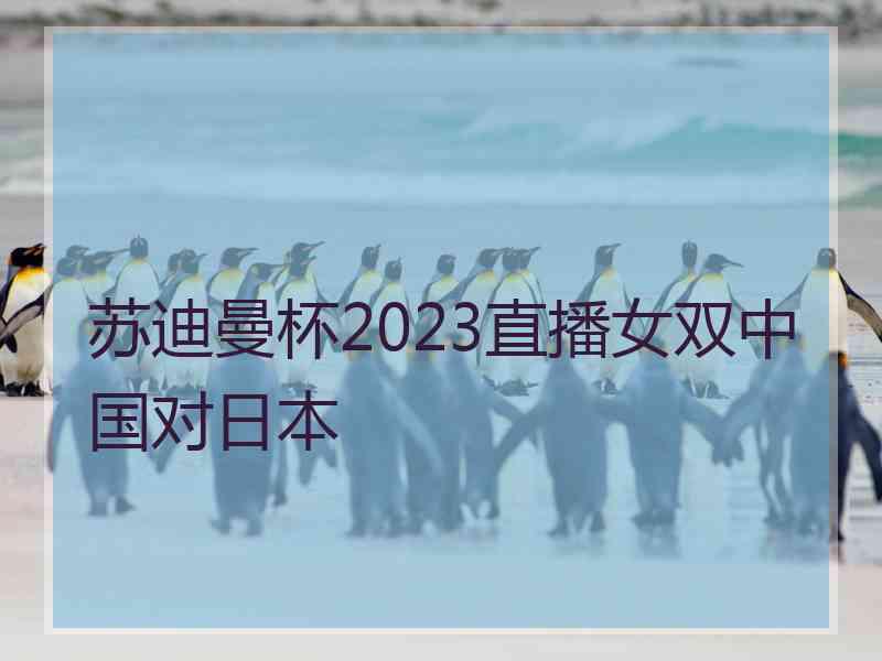 苏迪曼杯2023直播女双中国对日本