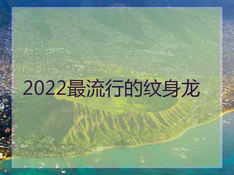 2022最流行的纹身龙