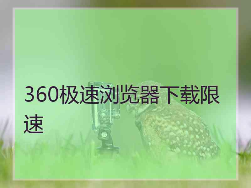 360极速浏览器下载限速