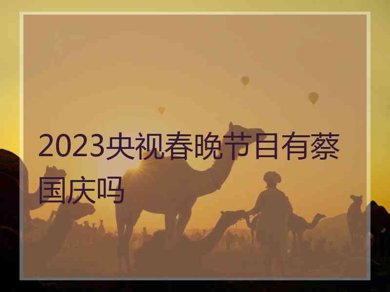 2023央视春晚节目有蔡国庆吗